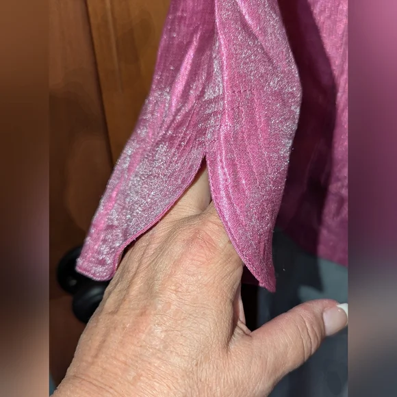 Ruby Rd. Pink Metallic Jacket‎ - Picture 3 of 9